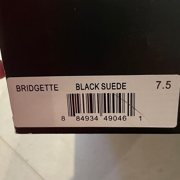 Dolce Vita Bridgette black suede loafer heels - Picture 6 of 7